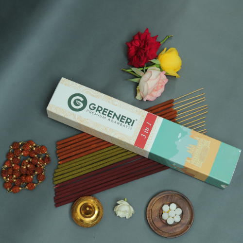 Greeneri Premium Agarbatti 3 in 1